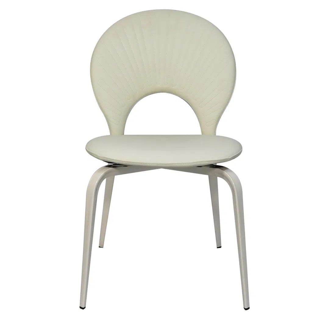 Wholesale Living Room Modern Furniture PU Leather Restaurant White Wedding Dining Chair